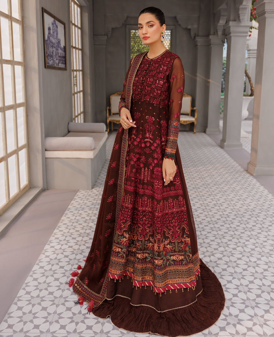 XENIA Formals Hera Luxury Unstitched Chiffon 3Pc Suit - ESMEE