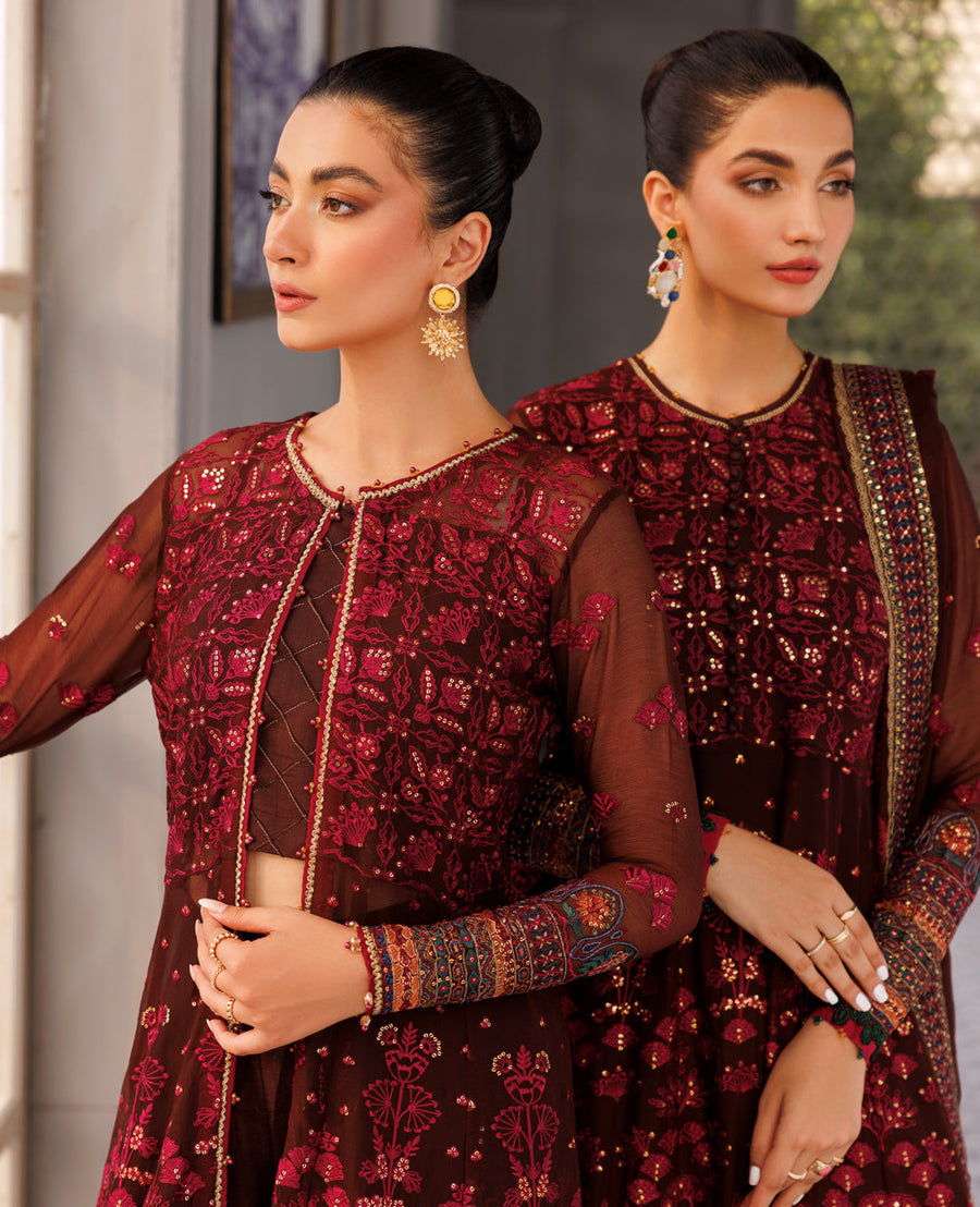 XENIA Formals Hera Luxury Unstitched Chiffon 3Pc Suit - ESMEE