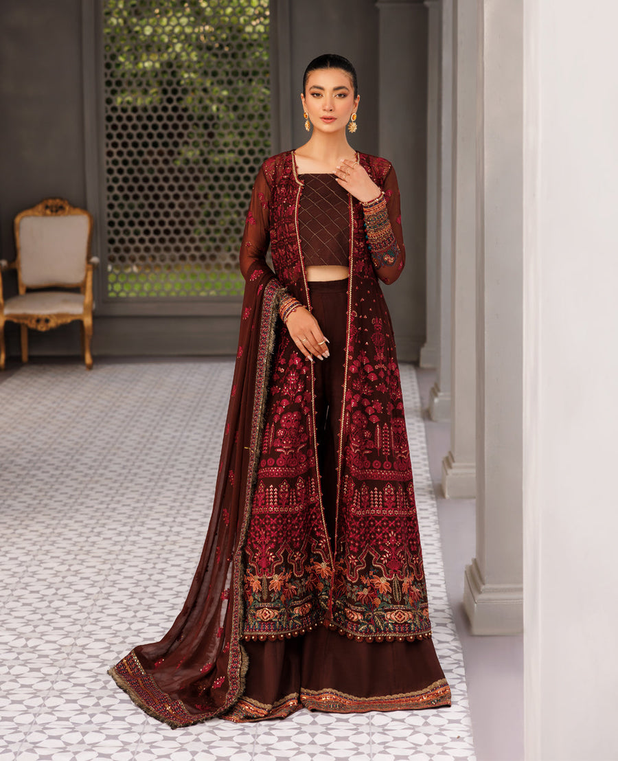 XENIA Formals Hera Luxury Unstitched Chiffon 3Pc Suit - ESMEE