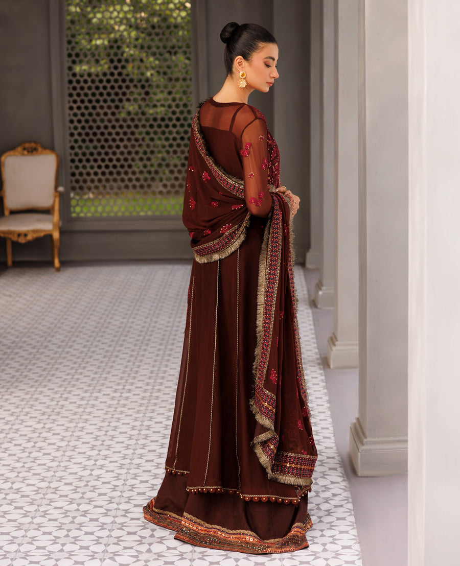 XENIA Formals Hera Luxury Unstitched Chiffon 3Pc Suit - ESMEE