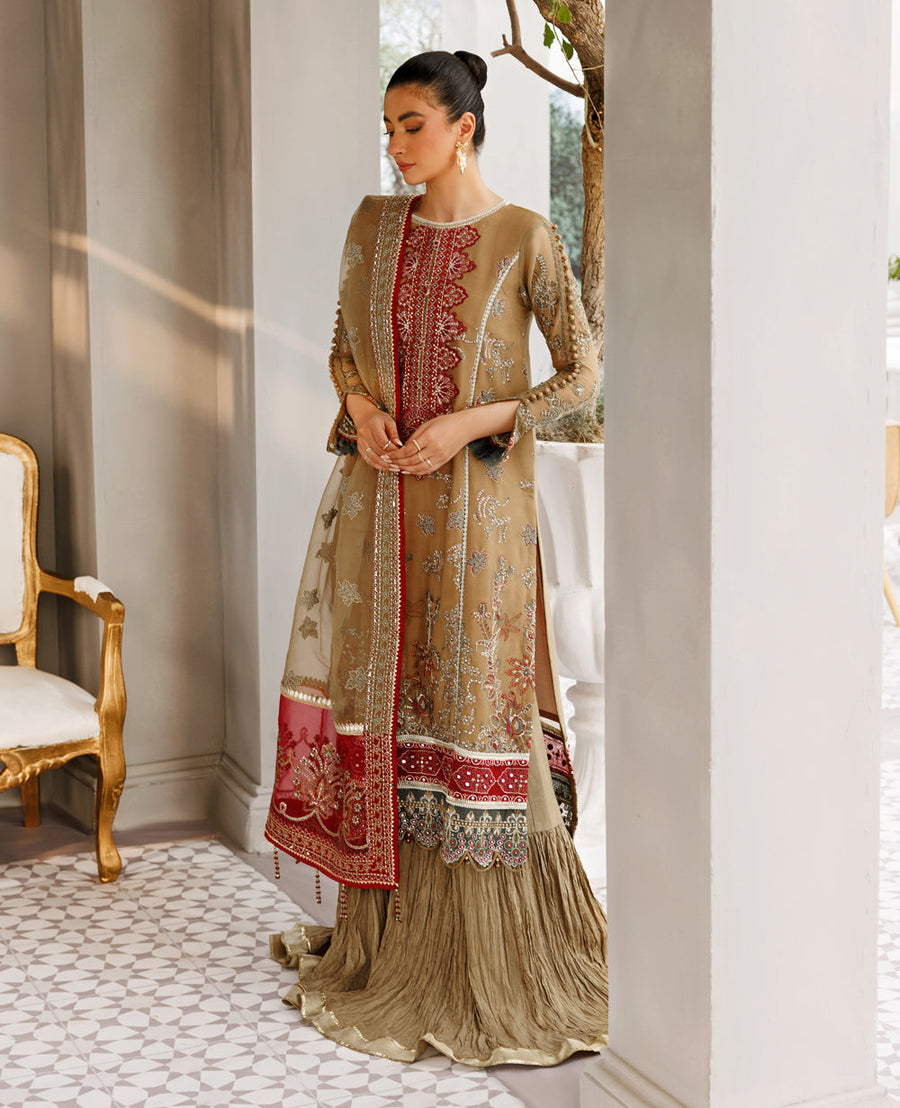 XENIA Formals Hera Luxury Unstitched Chiffon 3Pc Suit - ZAINA