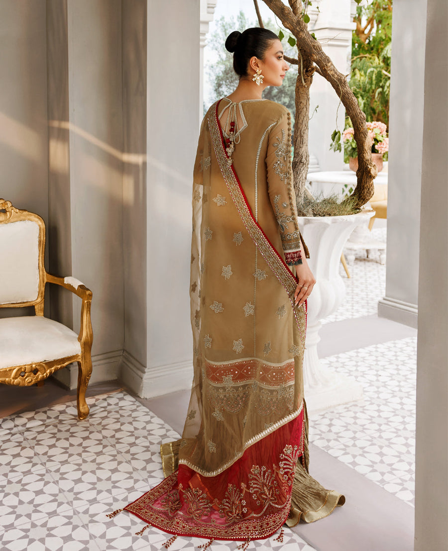 XENIA Formals Hera Luxury Unstitched Chiffon 3Pc Suit - ZAINA