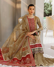 XENIA Formals Hera Luxury Unstitched Chiffon 3Pc Suit - ZAINA