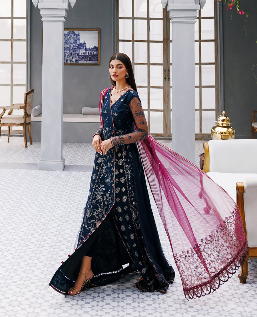 XENIA Formals Hera Luxury Unstitched Net 3Pc Suit - NAMAR