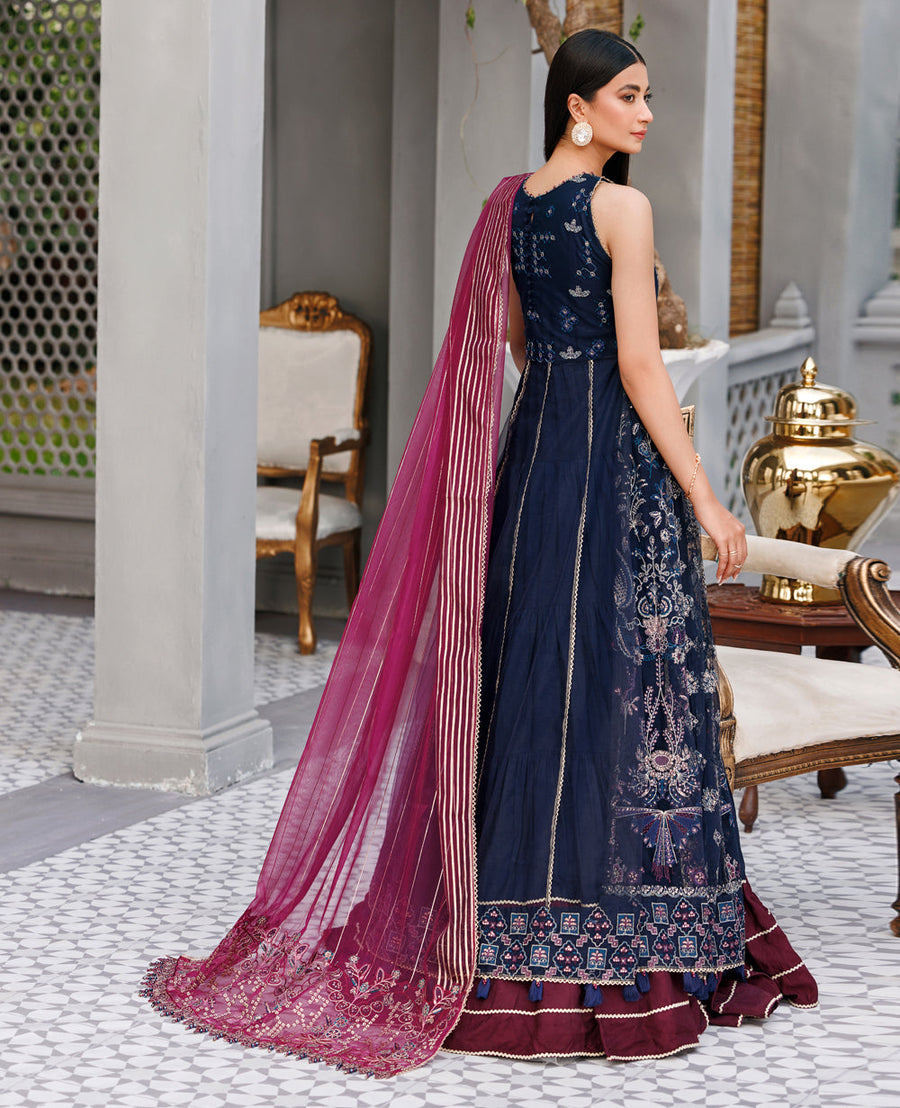 XENIA Formals Hera Luxury Unstitched Net 3Pc Suit - NAMAR