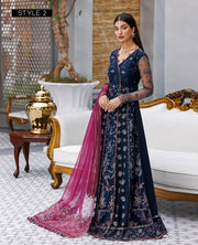 XENIA Formals Hera Luxury Unstitched Net 3Pc Suit - NAMAR