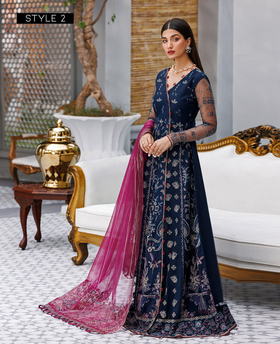 XENIA Formals Hera Luxury Unstitched Net 3Pc Suit - NAMAR