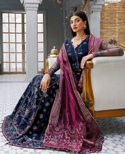 XENIA Formals Hera Luxury Unstitched Net 3Pc Suit - NAMAR