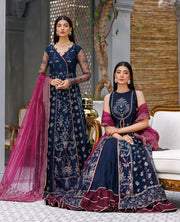 XENIA Formals Hera Luxury Unstitched Net 3Pc Suit - NAMAR
