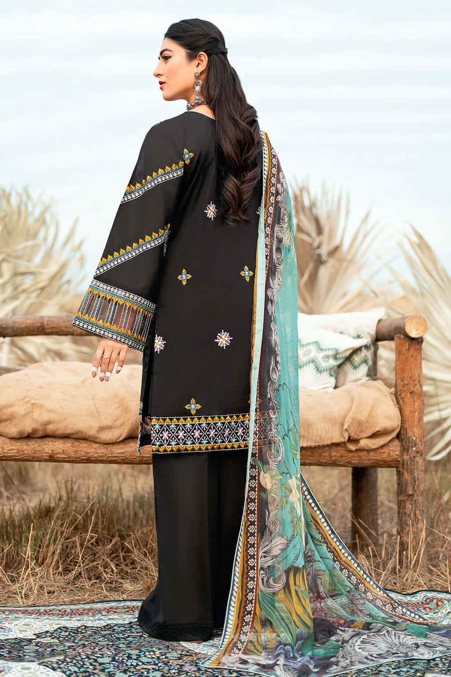 Ramsha Riwayat Embroidered Luxury Lawn Unstitched 3 Piece Suit Y-601