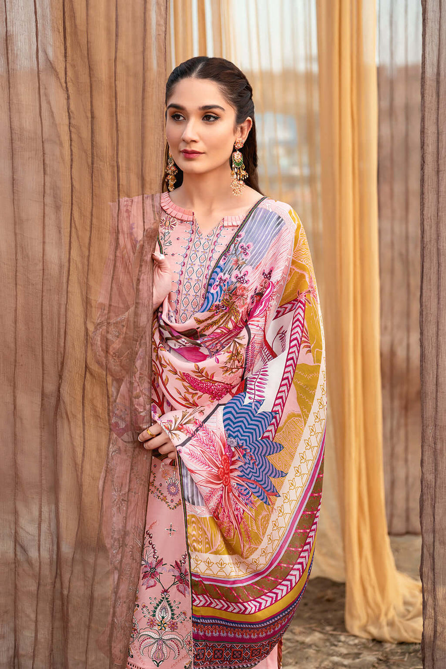 Ramsha Riwayat Embroidered Luxury Lawn Unstitched 3 Piece Suit Y-602