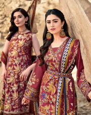 Ramsha Riwayat Embroidered Luxury Lawn Unstitched 3 Piece Suit Y-605