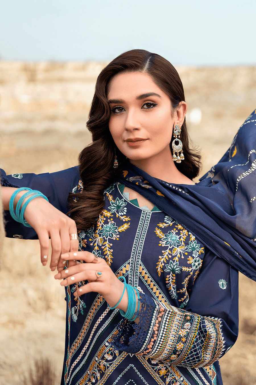 Ramsha Riwayat Embroidered Luxury Lawn Unstitched 3 Piece Suit Y-608