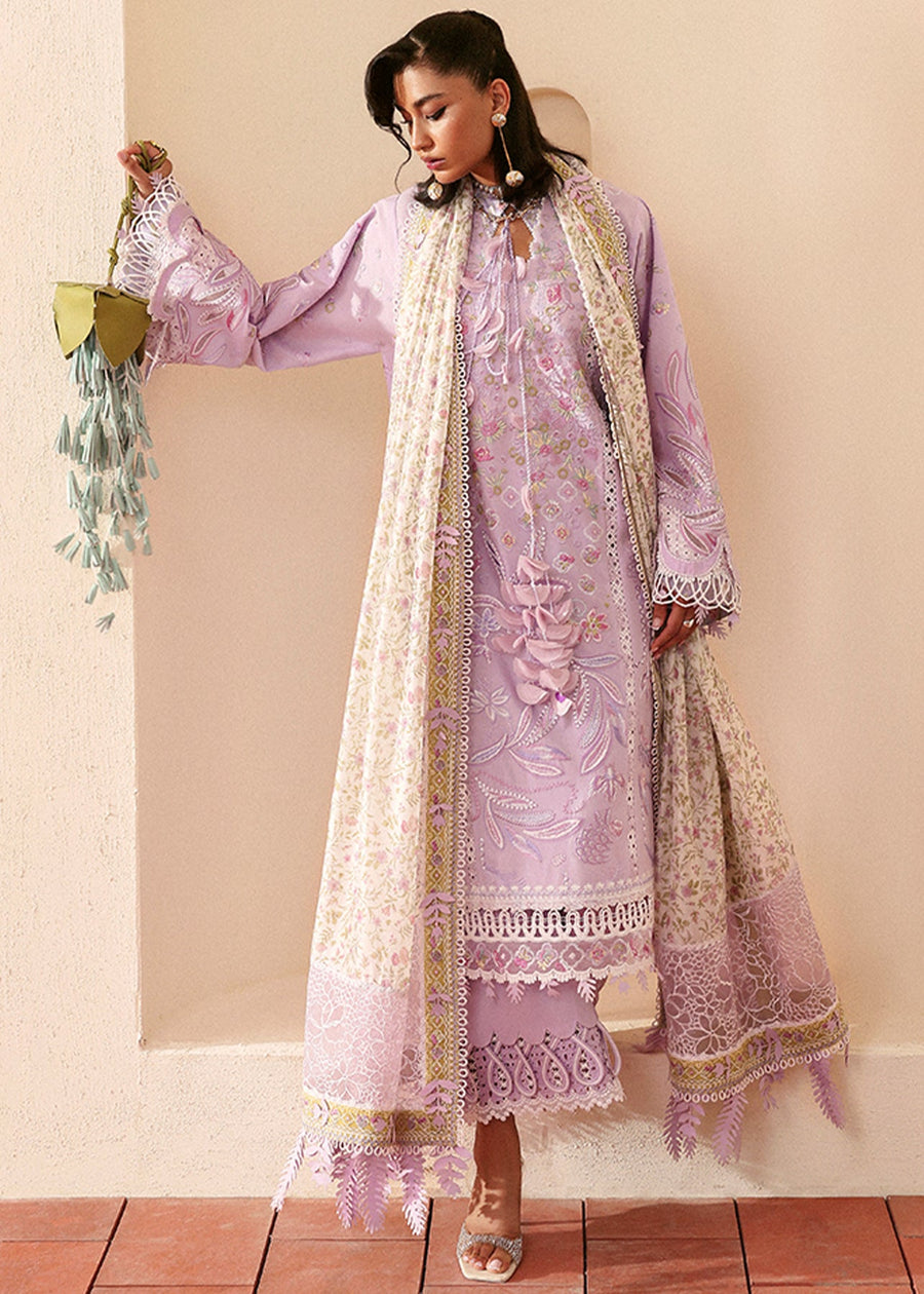 Suffuse Eid Unstitched Embroidered Lawn 3Pc Suit - YASMIN