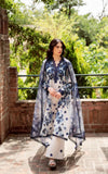 Asifa & Nabeel Yakin Unstitched Lawn 3Pc Suit YKL25-02 Dew and Dahlia