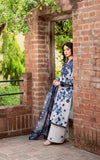 Asifa & Nabeel Yakin Unstitched Lawn 3Pc Suit YKL25-02 Dew and Dahlia