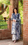 Asifa & Nabeel Yakin Unstitched Lawn 3Pc Suit YKL25-02 Dew and Dahlia