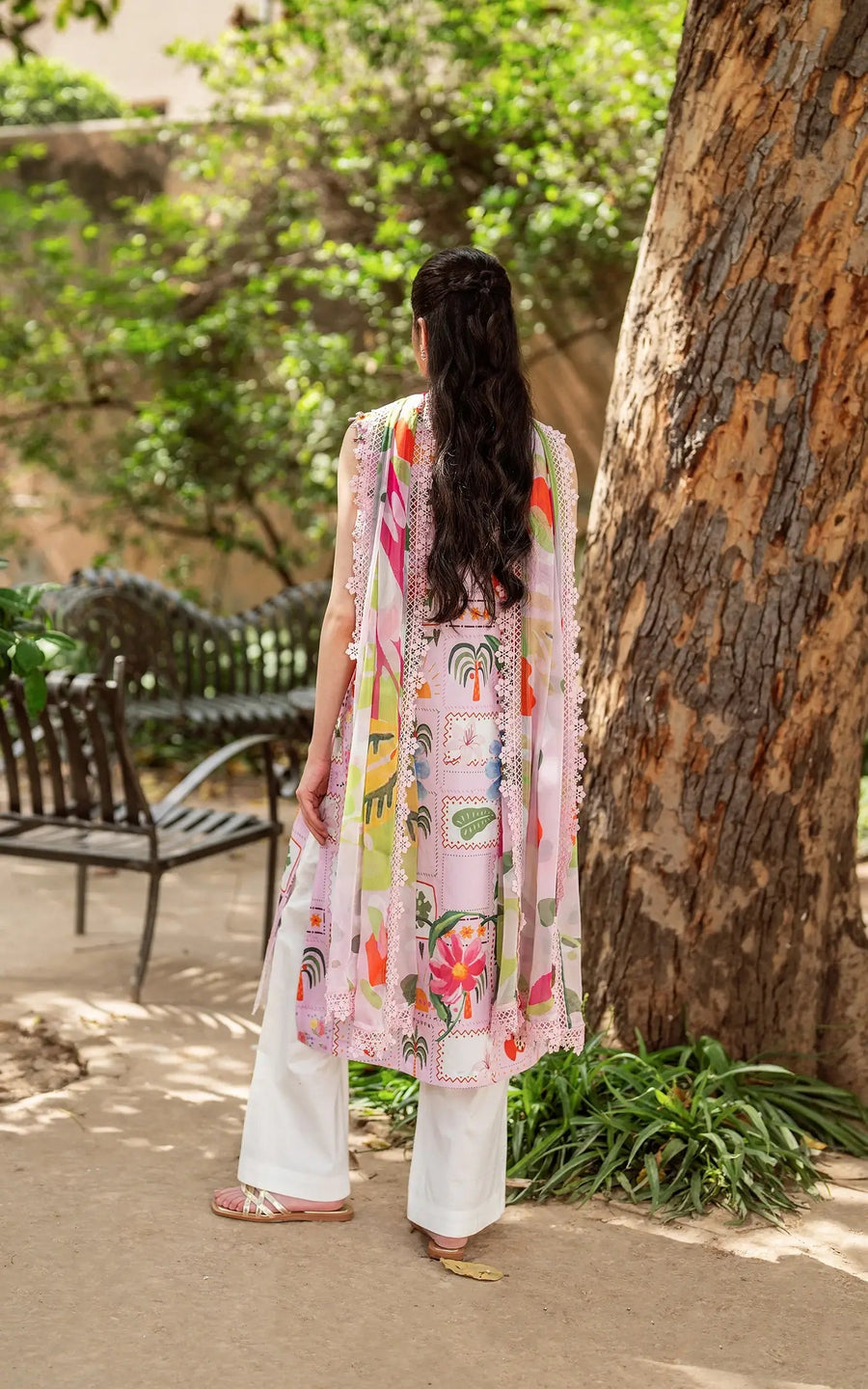 Asifa & Nabeel Yakin Unstitched Lawn 3Pc Suit YKL25-07 Pastel Bloom