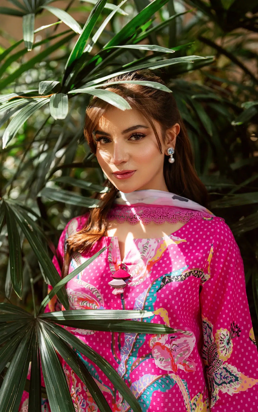 Asifa & Nabeel Yakin Unstitched Lawn 3Pc Suit YKL25-10 Roseveil