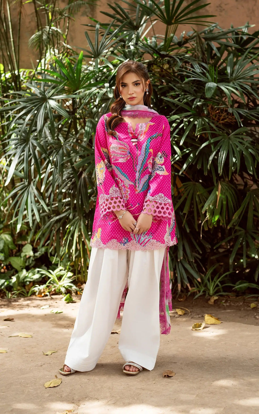 Asifa & Nabeel Yakin Unstitched Lawn 3Pc Suit YKL25-10 Roseveil