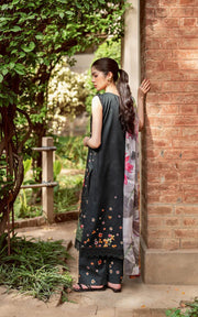 Asifa & Nabeel Yakin Unstitched Lawn 3Pc Suit YKL25-11 Elysian