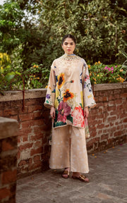 Asifa & Nabeel Yakin Unstitched Lawn 3Pc Suit YKL25-13 Bloomlight