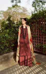 Asifa & Nabeel Yakin Unstitched Lawn 3Pc Suit YKL25-15 Botanic Haze