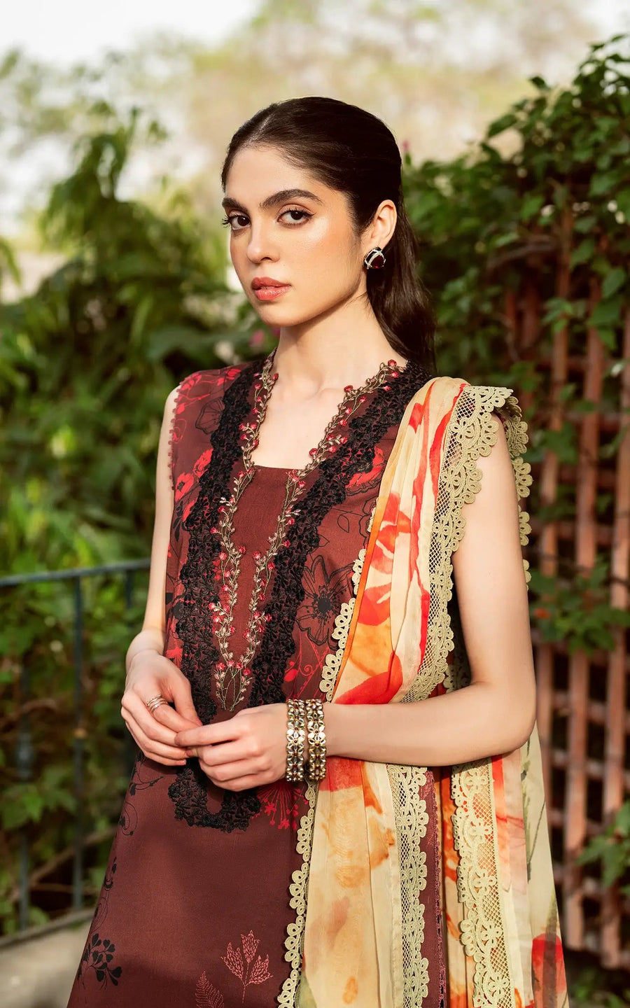 Asifa & Nabeel Yakin Unstitched Lawn 3Pc Suit YKL25-15 Botanic Haze