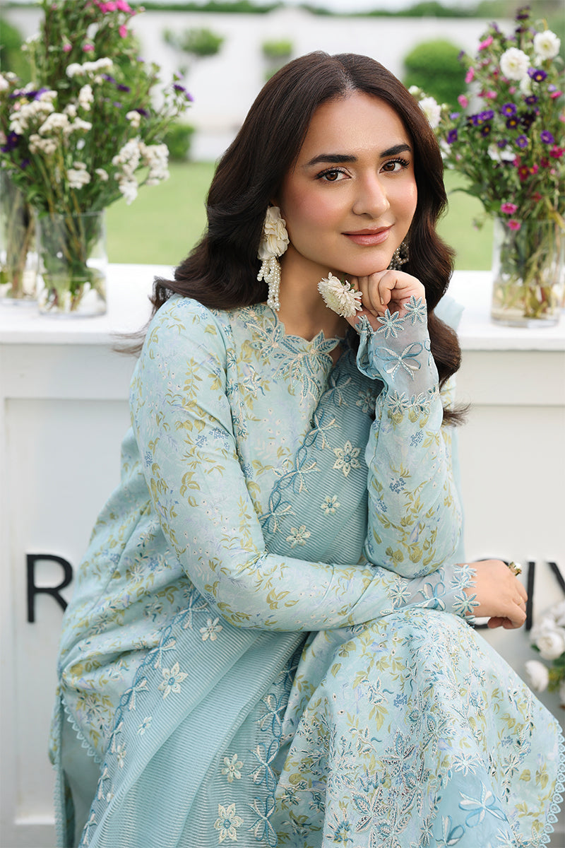 Rang Rasiya Florence Festive Embroidered Lawn Unstitched 3Pc Suit - YASNA