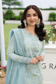 Rang Rasiya Florence Festive Embroidered Lawn Unstitched 3Pc Suit - YASNA