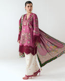 Jugnu Lahore Spring Summer Unstitched Embroidered Cotton 3Pc Suit - Yawi