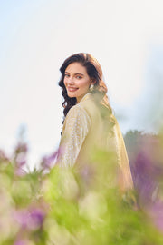 Farasha Summer Weaves Embroidered Lawn Unstitched 3Pc Suit - Yellow Daffodil