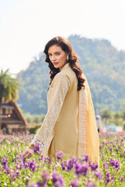 Farasha Summer Weaves Embroidered Lawn Unstitched 3Pc Suit - Yellow Daffodil