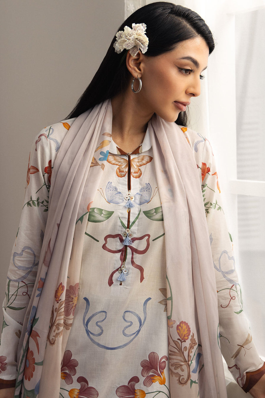 Coco by Zara Shahjahan Prints Unstitched Lawn 3Pc Suit D-08A Yuki
