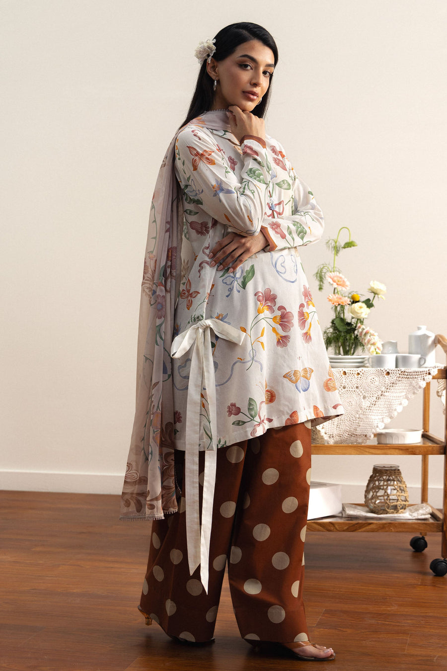 Coco by Zara Shahjahan Prints Unstitched Lawn 3Pc Suit D-08A Yuki