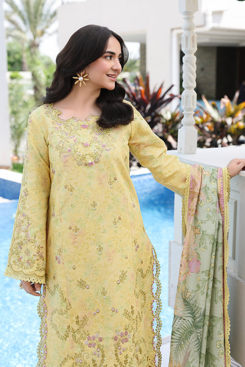 Rang Rasiya Florence Festive Embroidered Lawn Unstitched 3Pc Suit - YUMNA