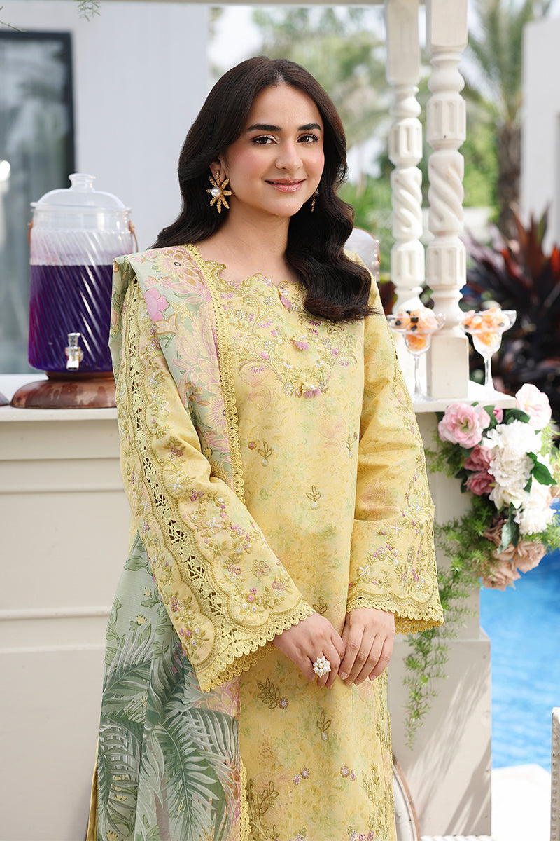 Rang Rasiya Florence Festive Embroidered Lawn Unstitched 3Pc Suit - YUMNA