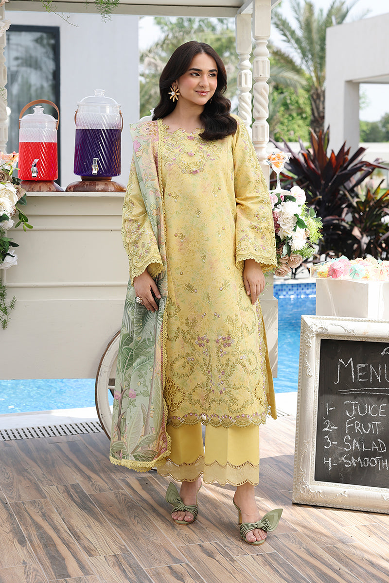 Rang Rasiya Florence Festive Embroidered Lawn Unstitched 3Pc Suit - YUMNA
