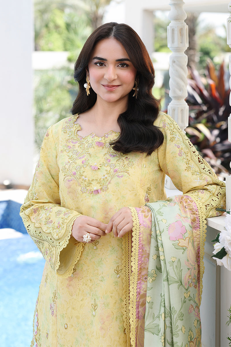 Rang Rasiya Florence Festive Embroidered Lawn Unstitched 3Pc Suit - YUMNA