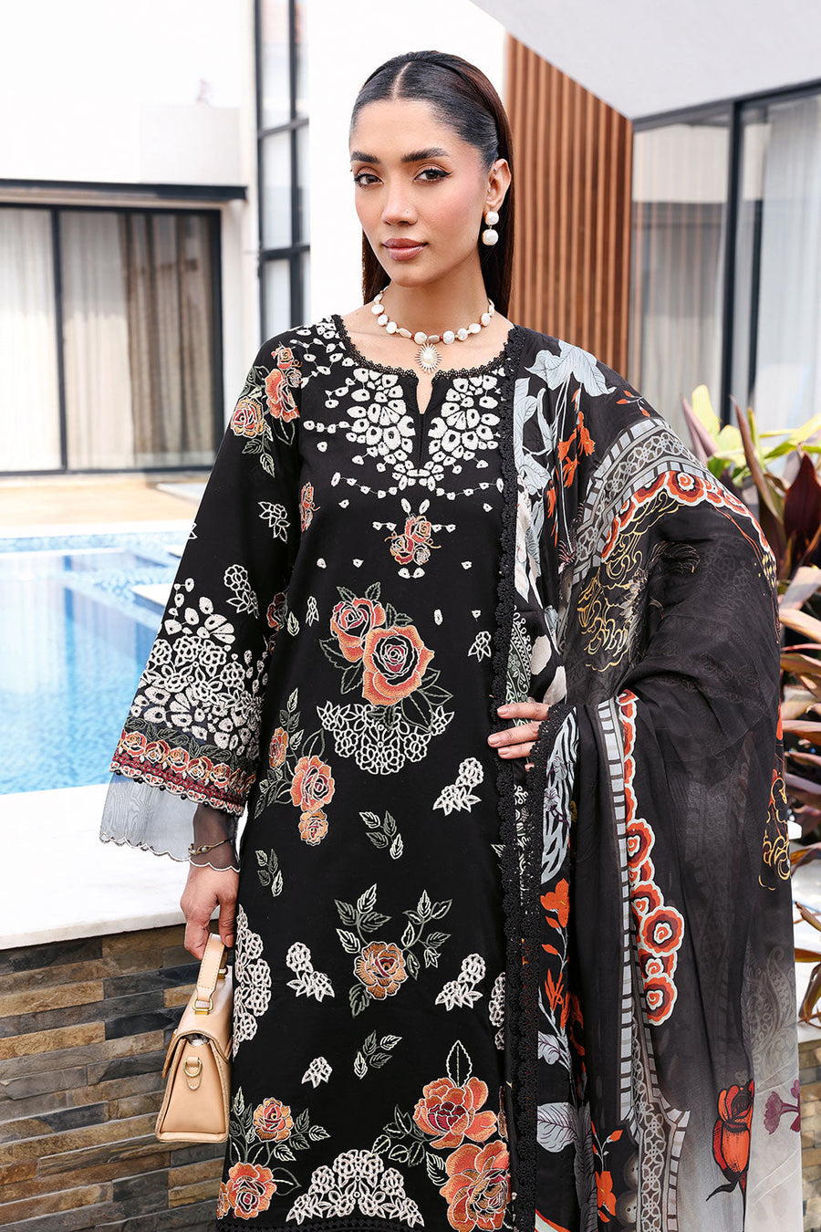 Ramsha Andaaz Vol-14 Embroidered Luxury Lawn Unstitched 3Pc Suit Z-1403