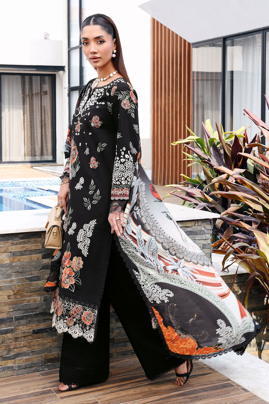 Ramsha Andaaz Vol-14 Embroidered Luxury Lawn Unstitched 3Pc Suit Z-1403