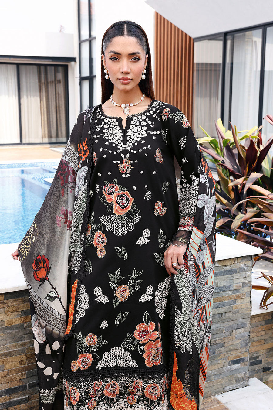 Ramsha Andaaz Vol-14 Embroidered Luxury Lawn Unstitched 3Pc Suit Z-1403