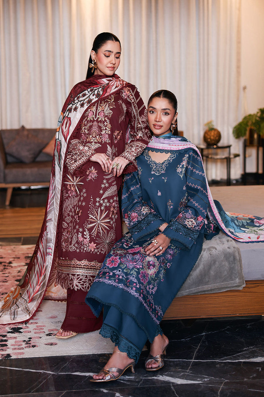 Ramsha Andaaz Vol-14 Embroidered Luxury Lawn Unstitched 3Pc Suit Z-1405