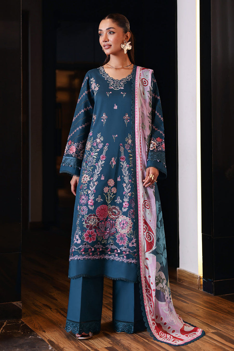 Ramsha Andaaz Vol-14 Embroidered Luxury Lawn Unstitched 3Pc Suit Z-1405