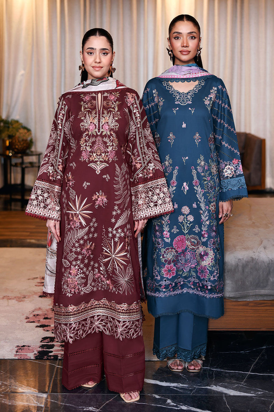 Ramsha Andaaz Vol-14 Embroidered Luxury Lawn Unstitched 3Pc Suit Z-1406