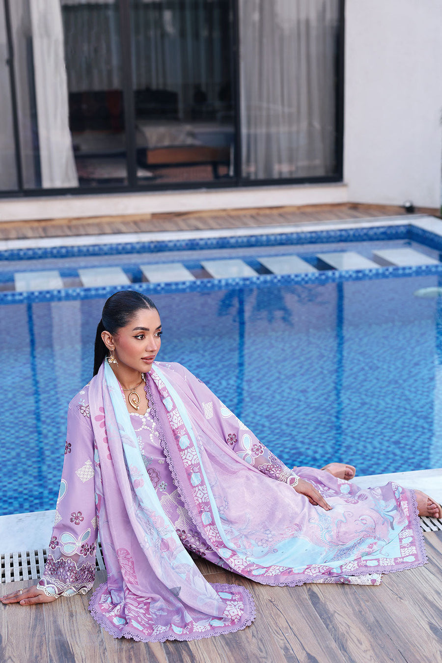 Ramsha Andaaz Vol-14 Embroidered Luxury Lawn Unstitched 3Pc Suit Z-1407