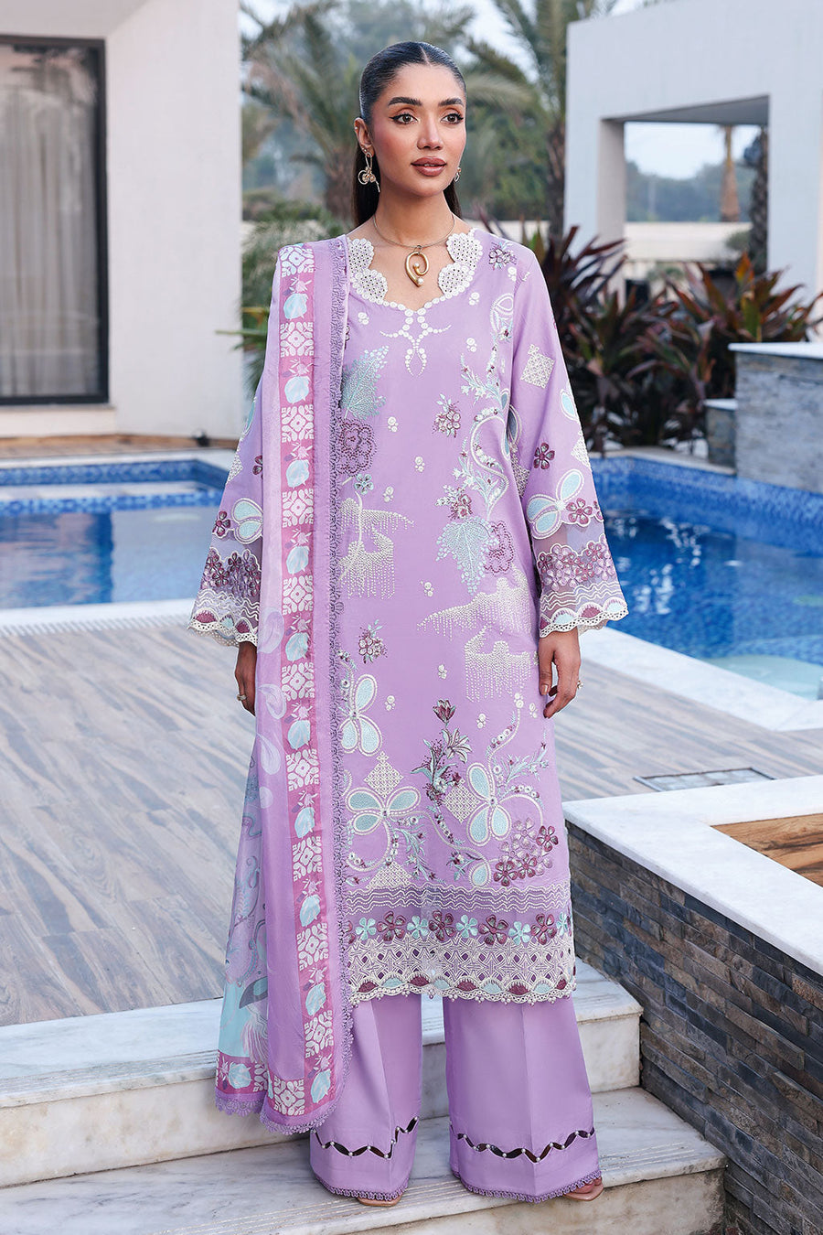 Ramsha Andaaz Vol-14 Embroidered Luxury Lawn Unstitched 3Pc Suit Z-1407