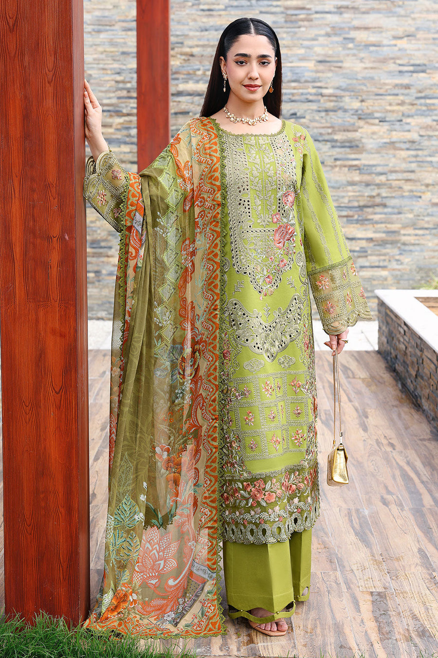 Ramsha Andaaz Vol-14 Embroidered Luxury Lawn Unstitched 3Pc Suit Z-1408