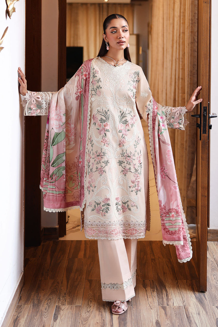 Ramsha Andaaz Vol-14 Embroidered Luxury Lawn Unstitched 3Pc Suit Z-1409