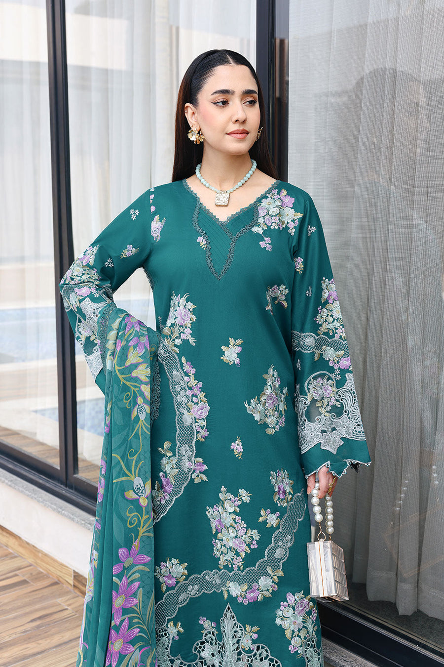Ramsha Andaaz Vol-14 Embroidered Luxury Lawn Unstitched 3Pc Suit Z-1410